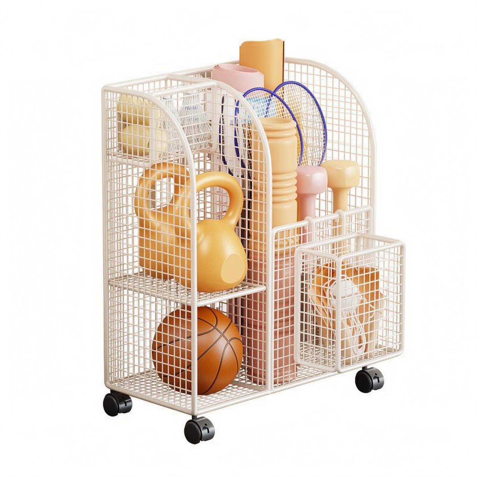 다용도 금속 와이어 수납 카트 (스포츠 용품 및 요가  - Sports Equipment For Home 리뷰 및 가격