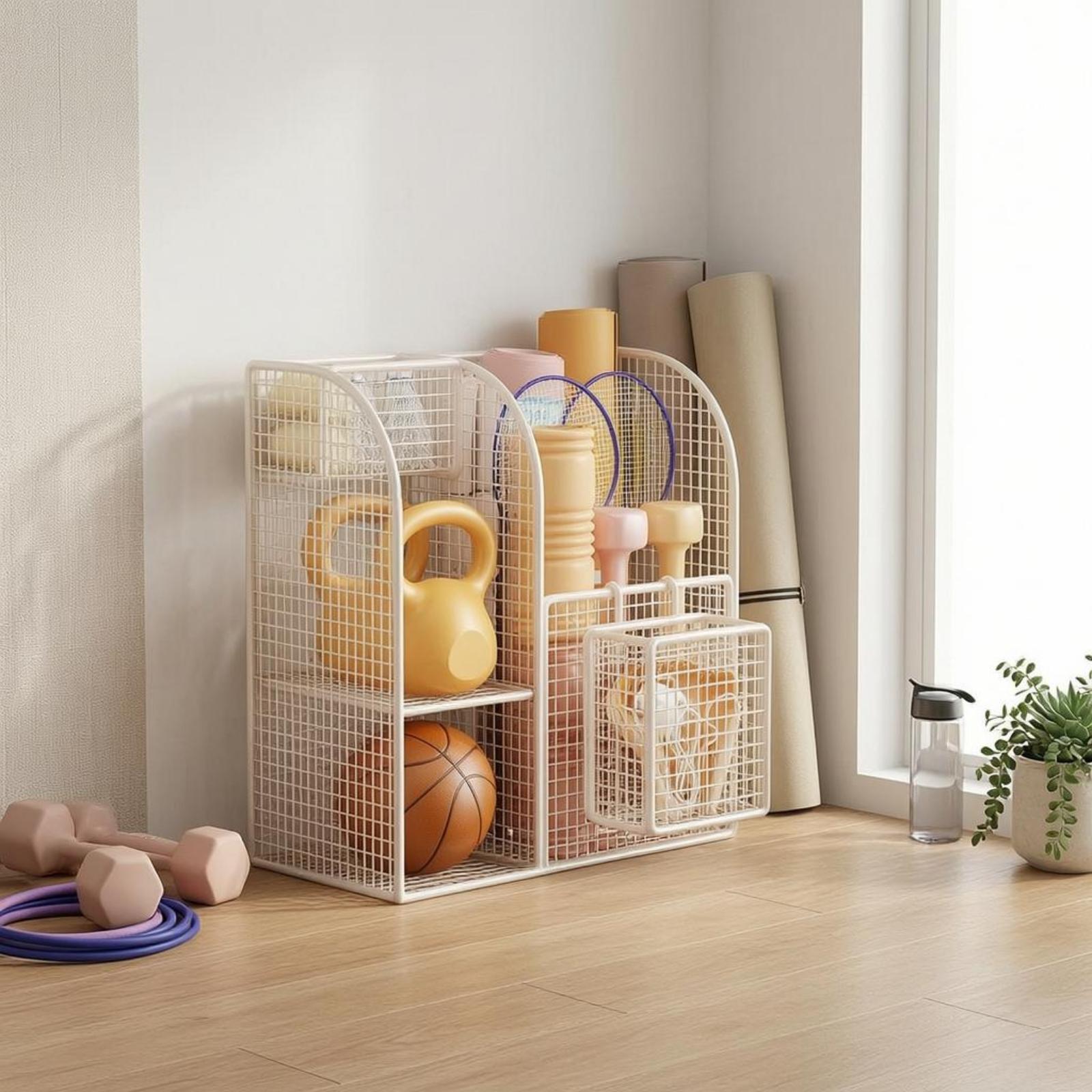다용도 금속 와이어 수납 카트 (스포츠 용품 및 요가  - Sports Equipment For Home 리뷰 및 가격