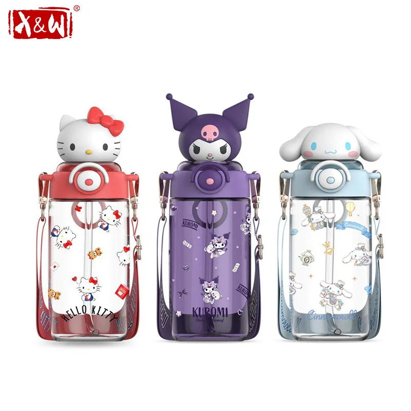 X&W 카와이 산리오 인형 빨대컵 650ml 만화 헬로 - Sports Equipment Stores 리뷰 및 가격