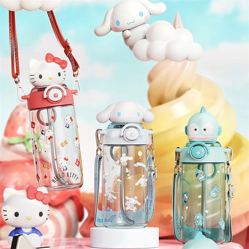 X&W 카와이 산리오 인형 빨대컵 650ml 만화 헬로 - Sports Equipment Stores 리뷰 및 가격