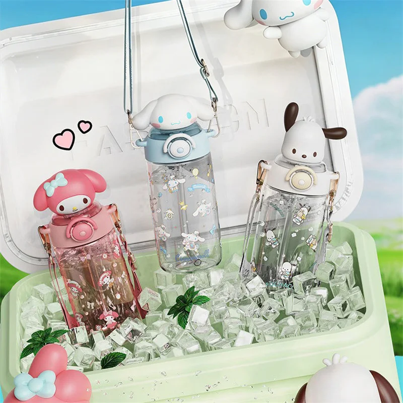 X&W 카와이 산리오 인형 빨대컵 650ml 만화 헬로 - Sports Equipment Stores 리뷰 및 가격